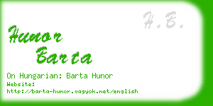 hunor barta business card